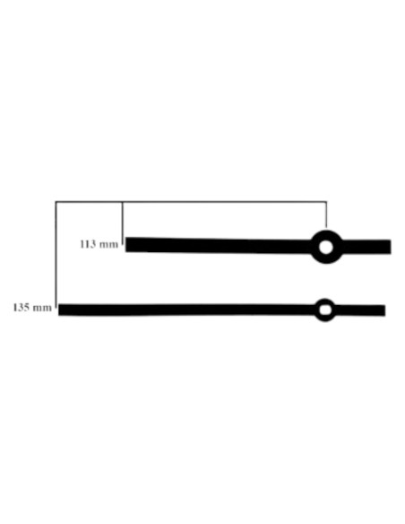 Coppia lancette 015 nere per SKP e TMP