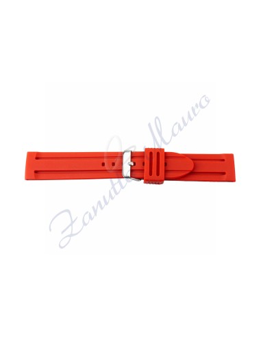 Cinturino 396 in silicone ansa mm 24 colore rosso