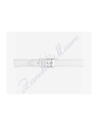 Cinturino 597 in pelle stampa saffiano 16x14 colore bianco