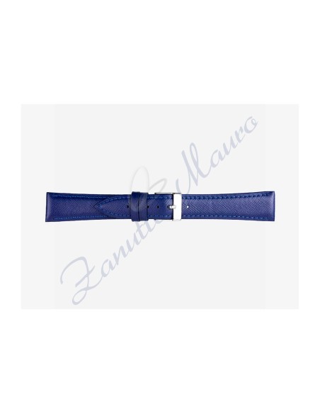 Cinturino 597 in pelle stampa saffiano 14x12 colore blu scuro