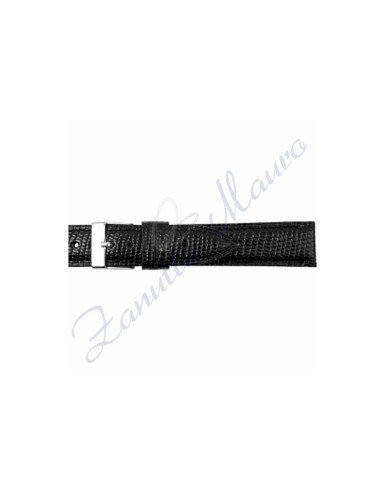 Cinturino 692 in pelle stampa lucertola iguana 12x10 colore nero