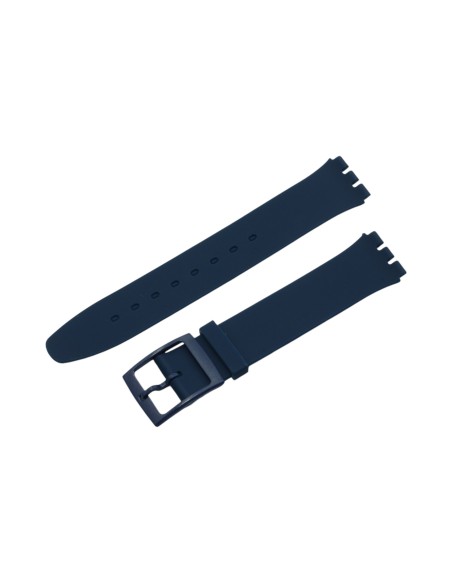 Cinturino in silicone per Swatch ansa mm 16 colore blu navy