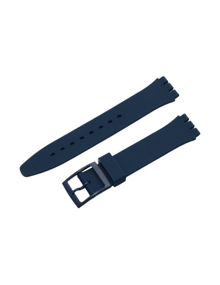 Cinturino in silicone per Swatch ansa mm 17 colore blu navy