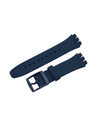 Cinturino in silicone per Swatch ansa mm 20 colore blu navy