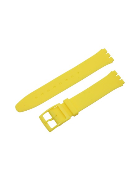 Cinturino in silicone per Swatch ansa mm 16 colore giallo