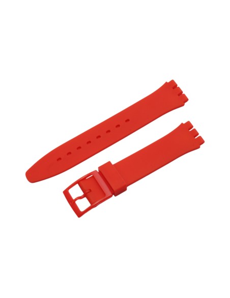 Cinturino in silicone per Swatch ansa mm 17 colore rosso