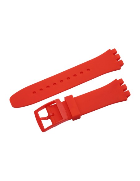 Cinturino in silicone per Swatch ansa mm 20 colore rosso