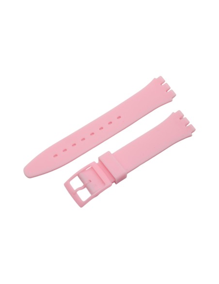 Cinturino in silicone per Swatch ansa mm 17 colore rosa