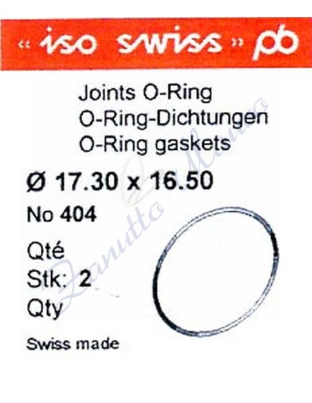 O-Ring Quartz ISO409 busta 2 pz Diam.int. 17.70 sezione 0,40