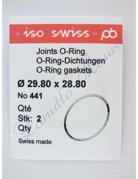 O-Ring Quartz ISO441 busta 2 pz Diam.int. 28.80 sezione 0,50