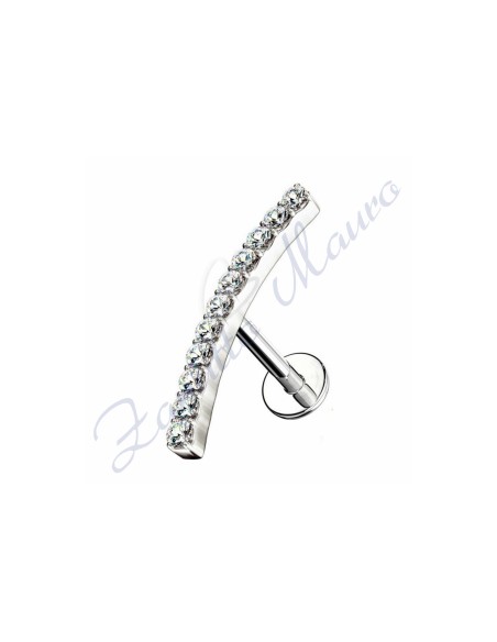 Piercing labret vrgola mm 13,5 in acciao 316L