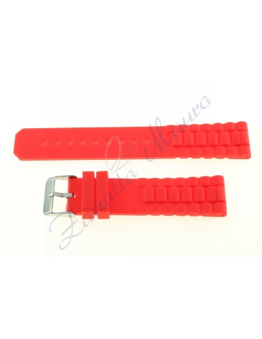 Cinturino in silicone S252 ansa 18 colore rosso