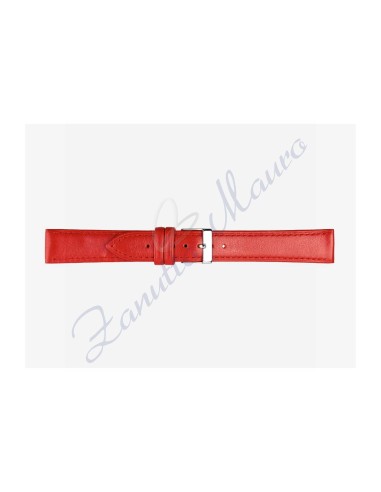 Cinturino 694 in pelle semiribordato 16x14 colore rosso