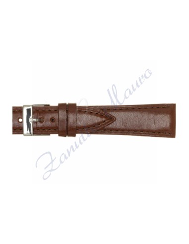 Cinturino 653 in cuoio semiribordato 16x14 colore marrone