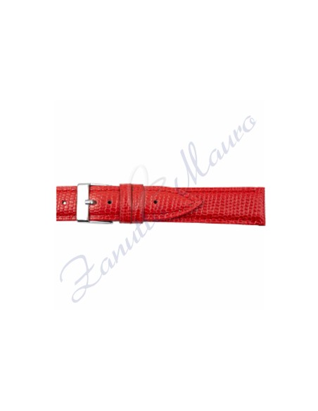 Cinturino 692 in pelle stampa lucertola iguana 12x10 colore rosso