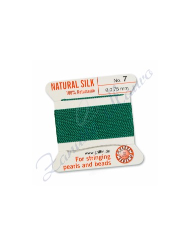 Filo per collane diametro mm 0,75 numero 7 colore verde