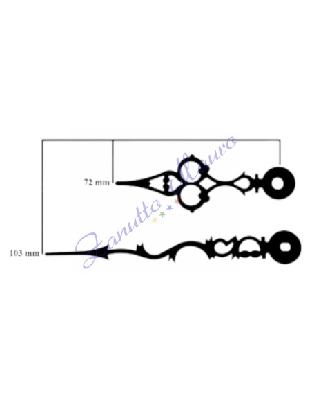 Coppia lancette 013 nere per SKP e TMP