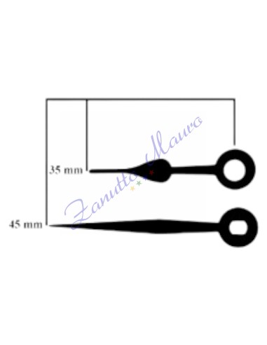 Coppia lancette 054 nere per SKP e TMP