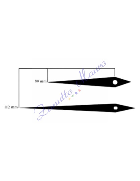 Coppia lancette 114 nere per SKP e TMP
