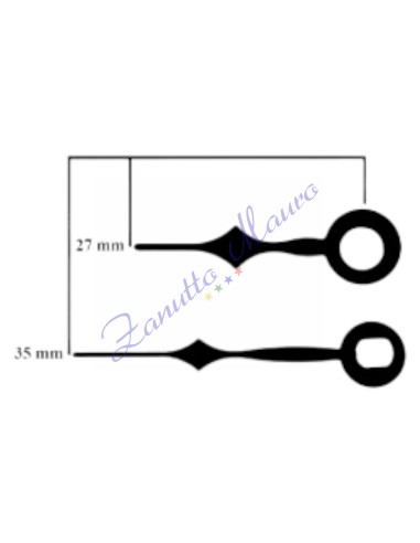 Coppia lancette 026 nere per SKP e TMP