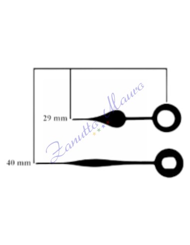 Coppia lancette 040 nere per SKP e TMP