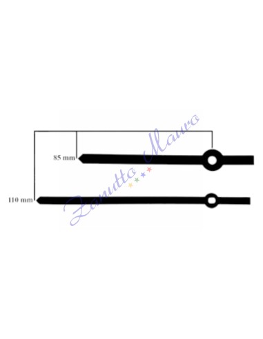 Coppia lancette 033 nere per SKP e TMP