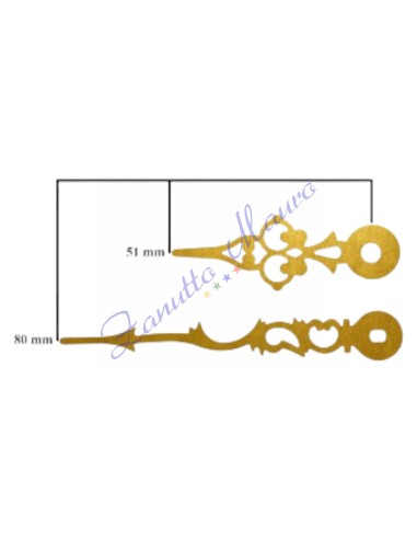 Coppia lancette 06D dorate per SKP e TMP