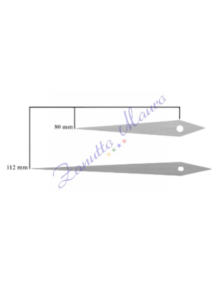 Coppia lancette 114C cromate per SKP e TMP