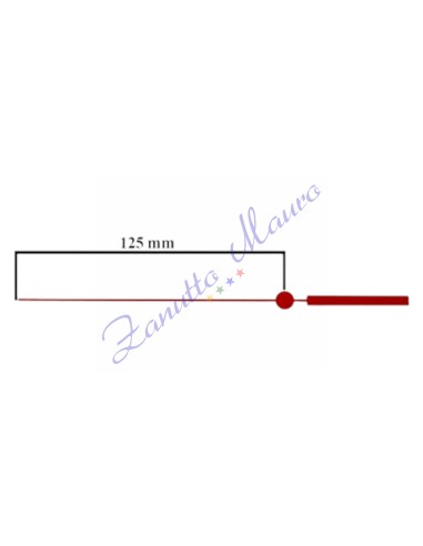 Lancette secondi per tipo D per SKP e TMP in alluminio rosso mm 125 5 pz