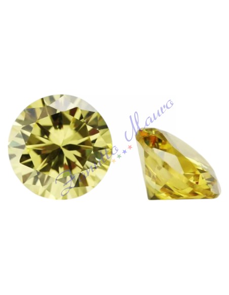 Moissanite gialla GRA VVS1 diametro  mm 6,5 peso ct 1,0 circa