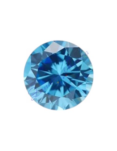 Cubic zirconia rotonda colore topazio azzurro diametro mm 2,00 pezzi 50