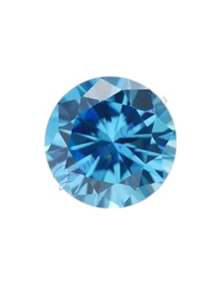 Cubic zirconia rotonda colore topazio azzurro diametro mm 2,00 pezzi 50