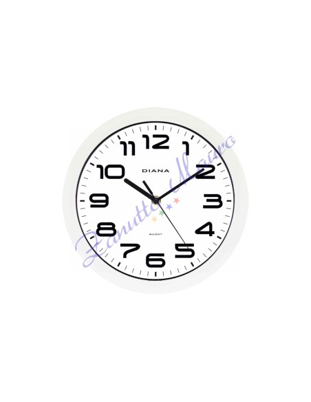 Orologio da parete Diana 111009 colore bianco diametro cm 25,50