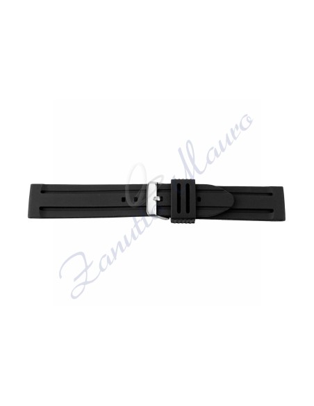 Cinturino 396 in silicone ansa mm 22 colore nero