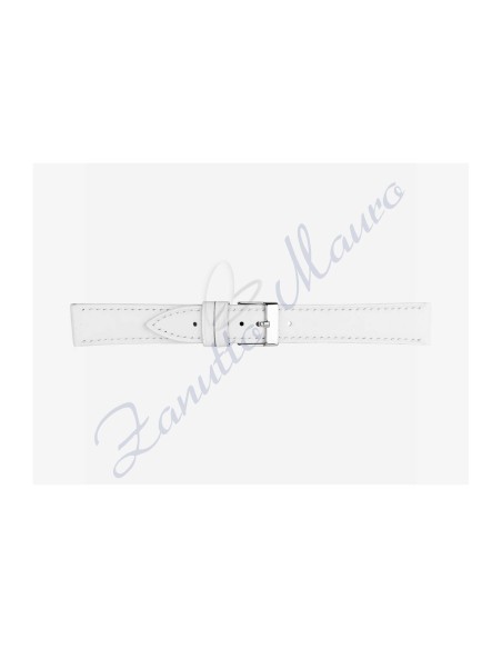 Cinturino 597 in pelle stampa saffiano 18x16 colore bianco