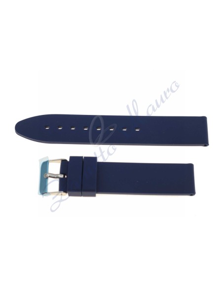 Cinturino in gomma S/046 ansa mm 22 blu