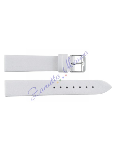 Cinturino in pelle liscia 701 colore bianco ansa mm  8