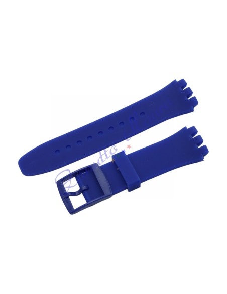 Cinturino in silicone per Swatch ansa mm 20 colore blu