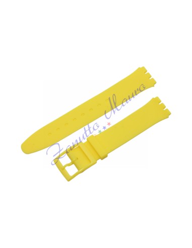 Cinturino in silicone per Swatch ansa mm 16 colore giallo