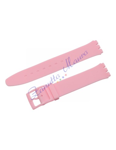 Cinturino in silicone per Swatch ansa mm 16 colore rosa