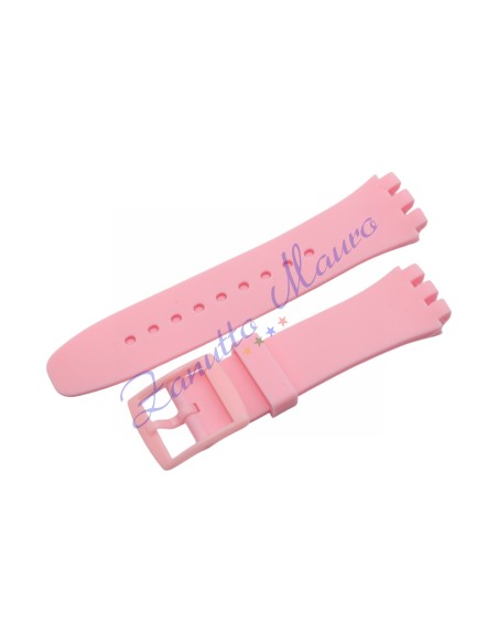 Cinturino in silicone per Swatch ansa mm 20 colore rosa