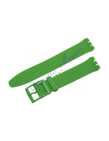 Cinturino in silicone per Swatch ansa mm 16 colore verde