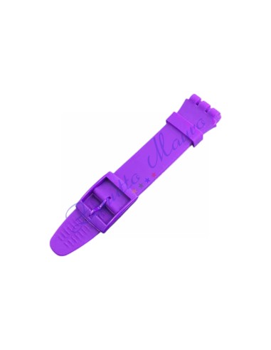 Cinturino in silicone per Swatch ansa mm 19 colore viola