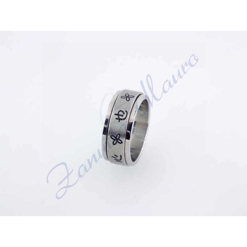 Anello antistress in acciaio  misura 17