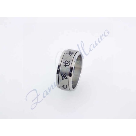 Anello antistress in acciaio  misura 17
