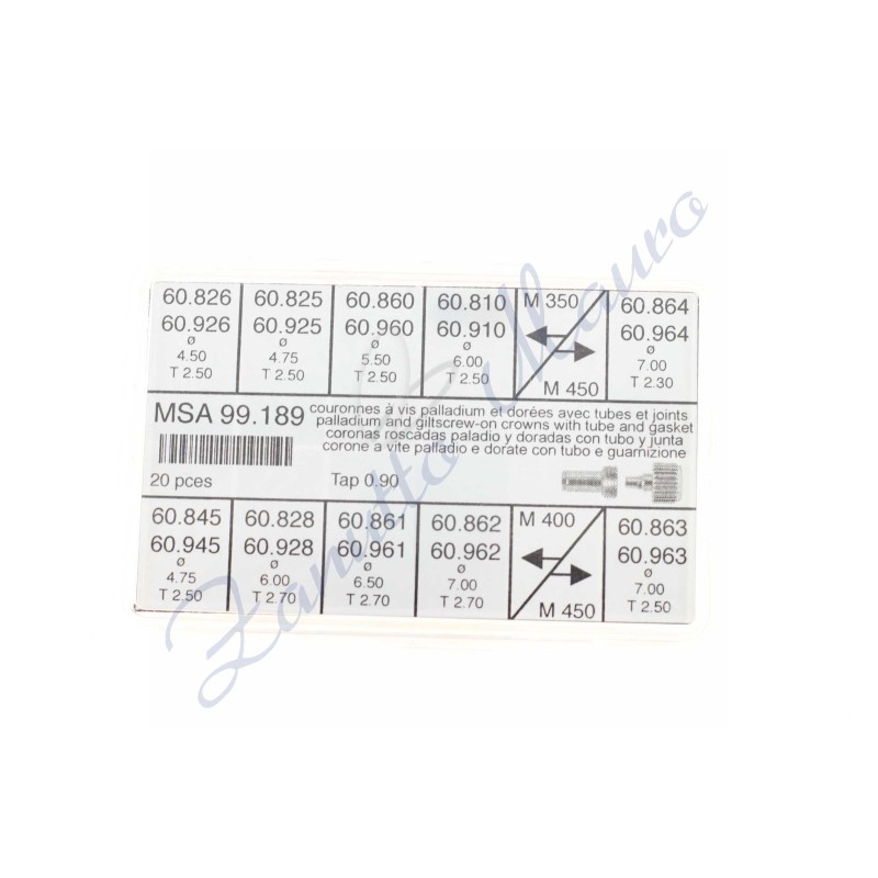 Assortimento 99.189 20 corone a vite