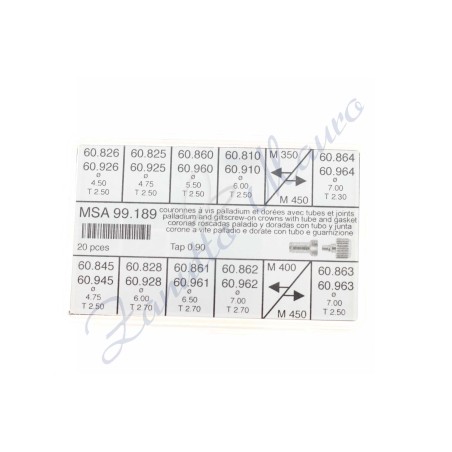 Assortimento 99.189 20 corone a vite