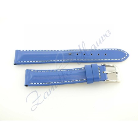 Cinturino Cuoio Color Blu ansa 20