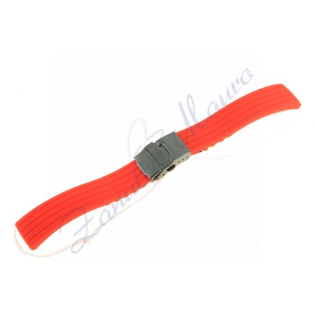 Cinturino gomma QJ0515 arancione ansa 18