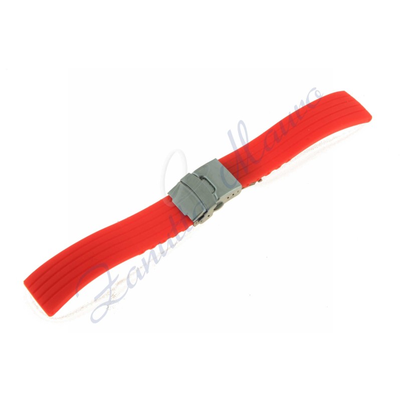 Cinturino gomma QJ0515 rosso ansa 18